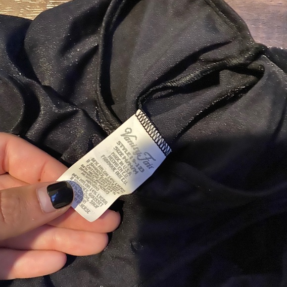 Shiny Black Vanity Fair Body Suit - Picture 6 of 6